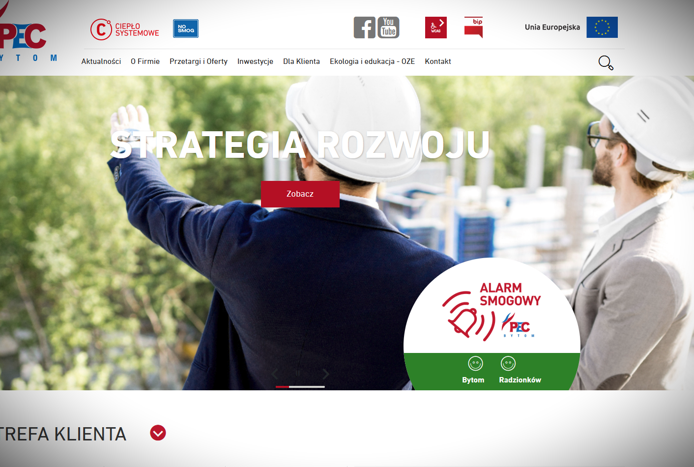 Strona główna Przedsiębiorstwa Energetyki Cieplnej Bytom